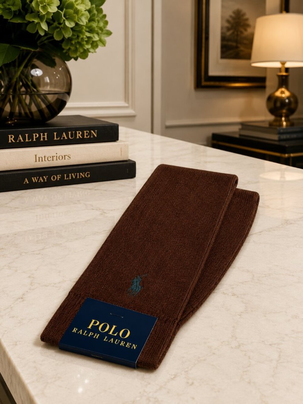 Polo Ralph Lauren Brown Dress Socks Men’s Super Soft Crew Sock NWT Classic 10-13